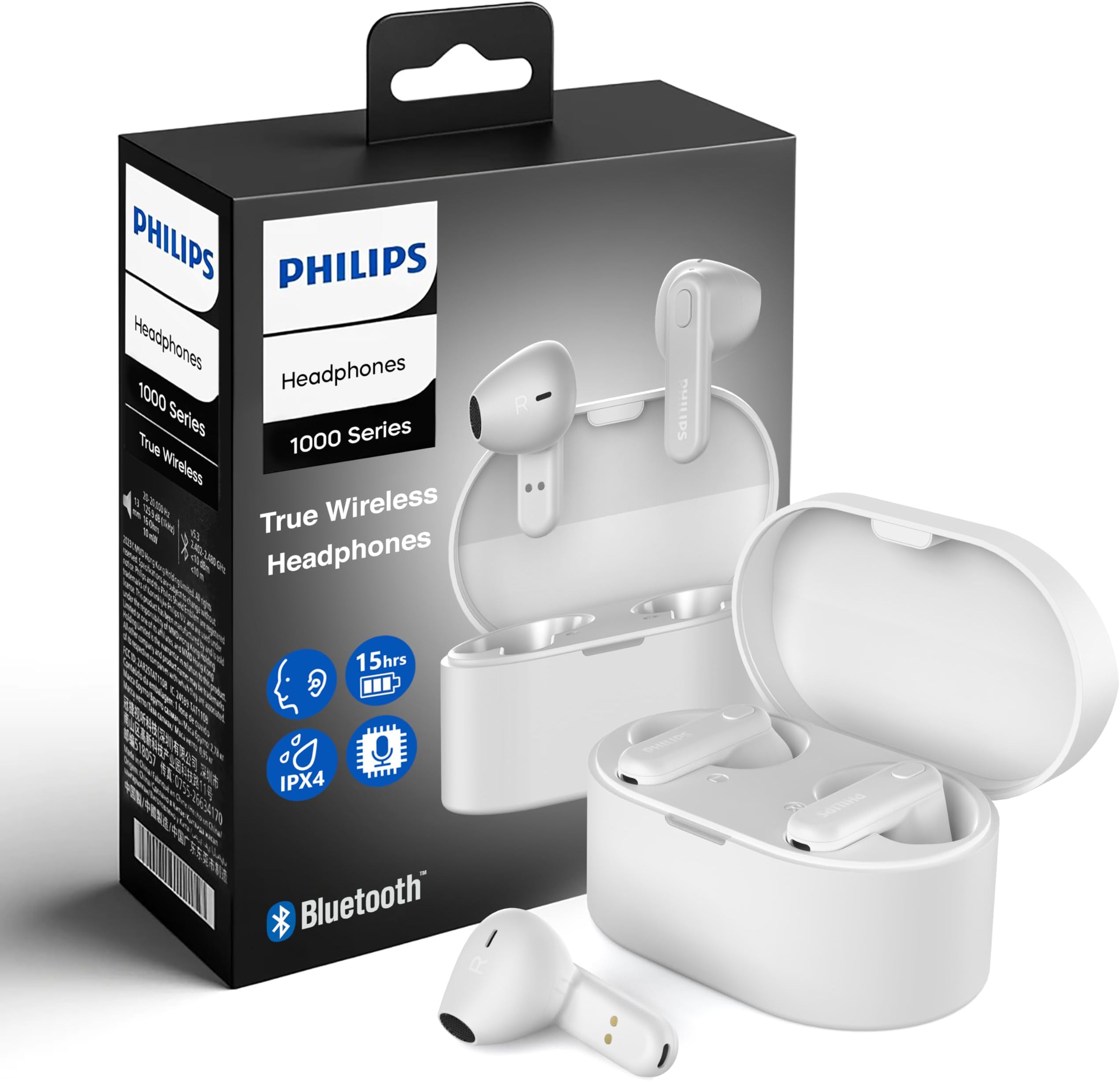 Philips TAT1138WT Kablosuz Kulaklık Beyaz (IPX4)-5+10 saat